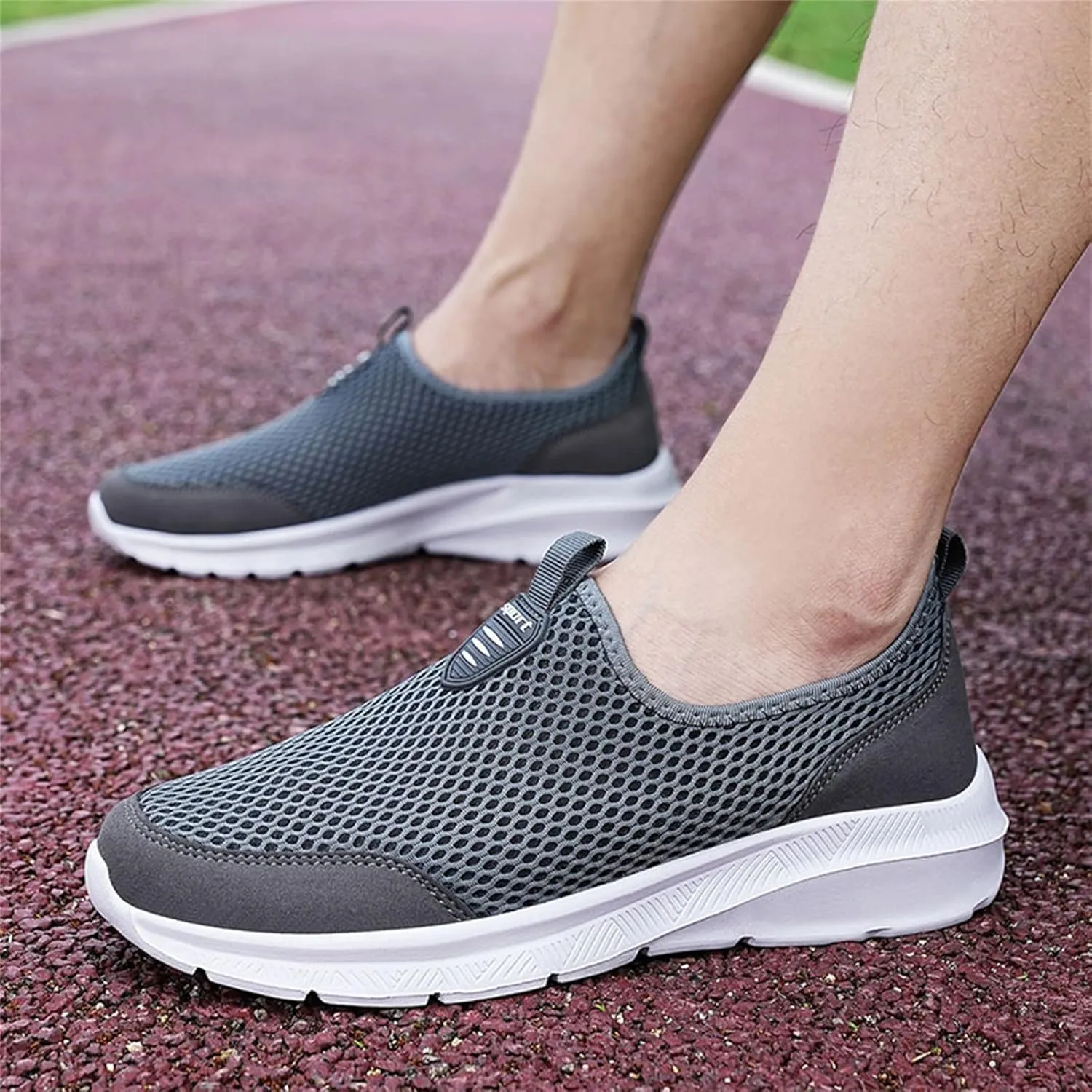 Womens Running Shoes Lightweight Tennis Shoes Non Slip Slip On Shoes Women Comfortable White Casual Shoes Wedge Sneakers Red Tennis Shoe Loafers Casual Slip On