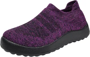 Womens Running Shoes Lightweight Tennis Shoes Non Slip Slip On Shoes Women Comfortable White Casual Shoes Wedge Sneakers Red Tennis Shoe Loafers Casual Slip On