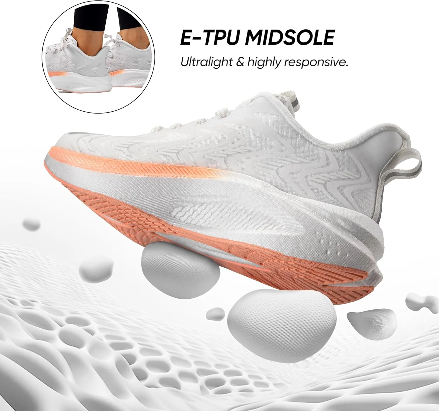 Women's Running Walking Tennis Shoes Comfortable Non-Slip FlyLife Breathable Athletic Workout Gym Cross Trainer Sports Sneakers