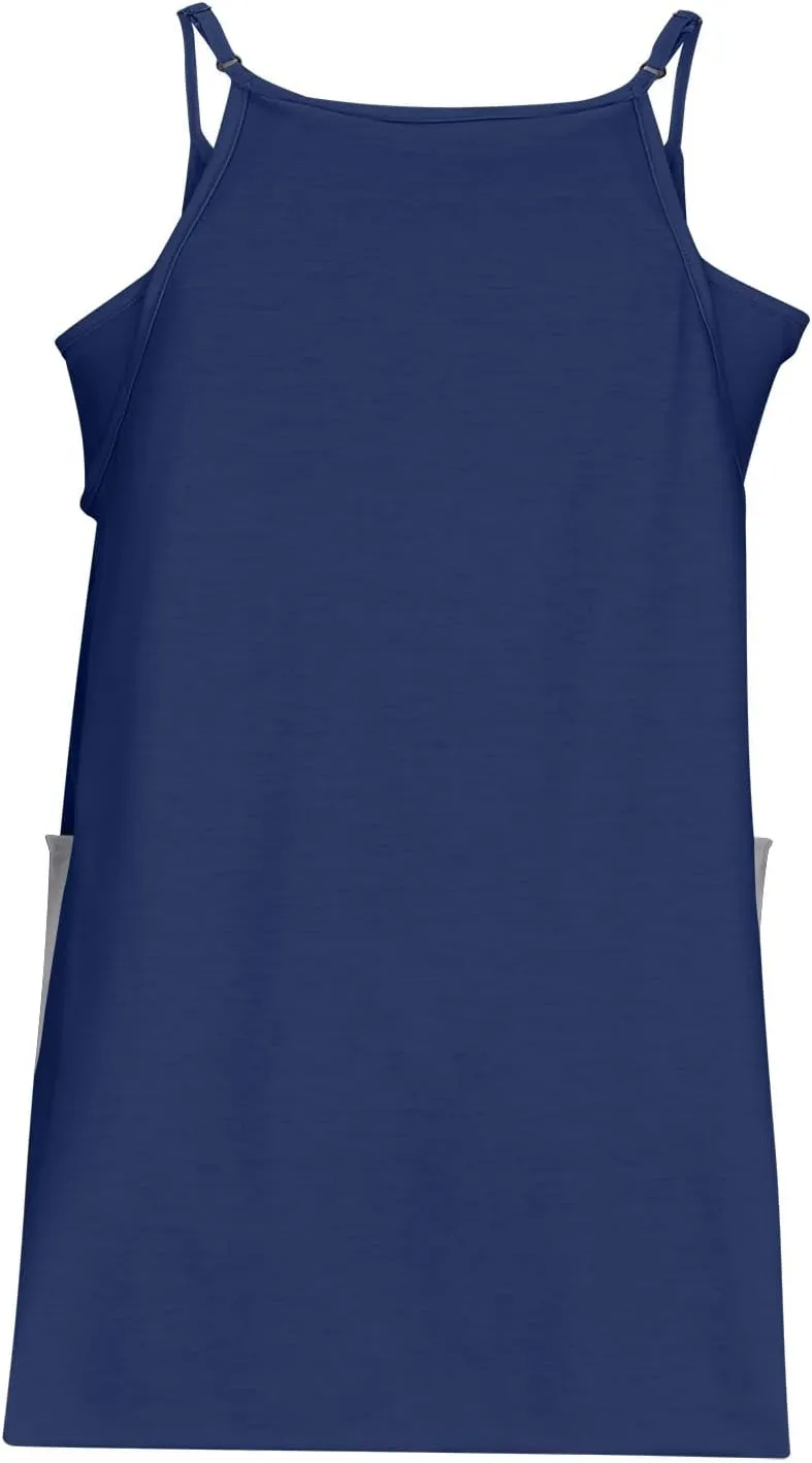Womens Tennis Athletic Shorts Summer Mini Romper Dress Sundress with Built-in Shorts Sleeveless Casual Workout Outfits