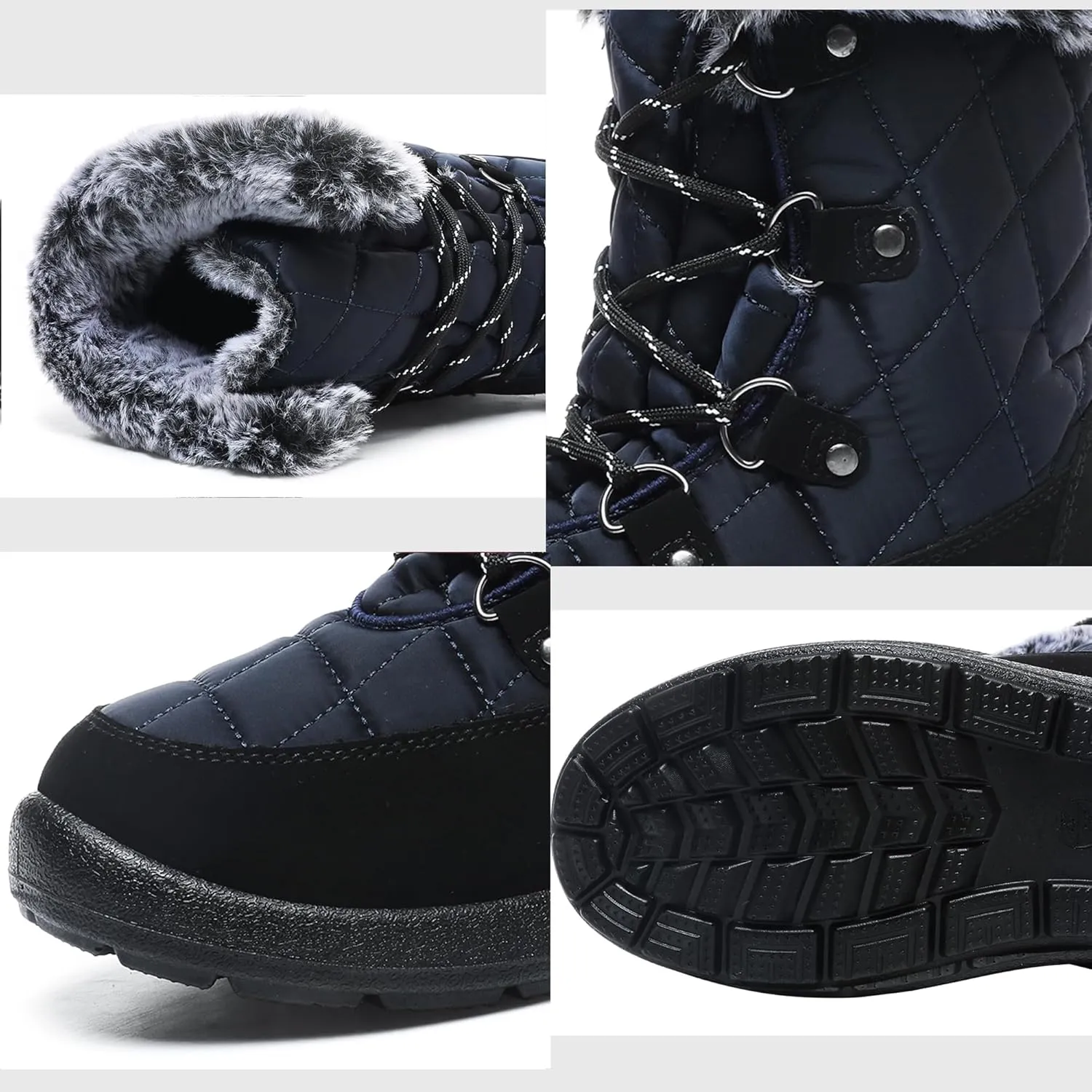 Women's Waterproof Winter Snow Boots Warm Insulation Outdoor Cold Weather Boot for Women Lightweight Fur Lined Non Slip