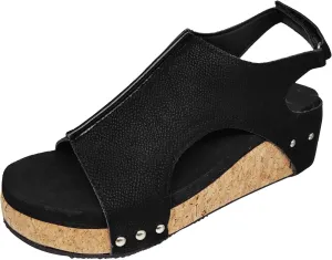 Womenyiaor Wedge Sandals for Women, Women's Platform Sandals Wedge Heel Sandals Ankle Strap Open Toe Sandals Casual Summer Dressy Espadrilles Wedges Shoes Ladies Sandals