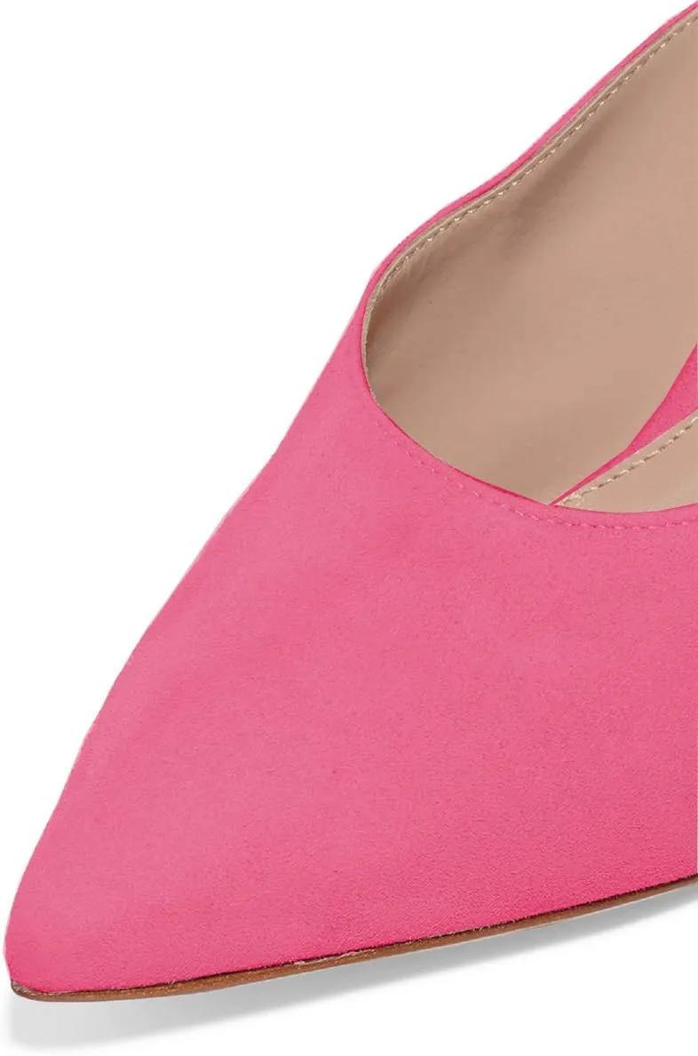 XYD Women High Heels Mules Pointed Toe Slip On Slide Sandals Fashion Dress Slipper Shoes