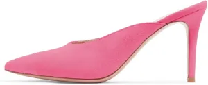 XYD Women High Heels Mules Pointed Toe Slip On Slide Sandals Fashion Dress Slipper Shoes