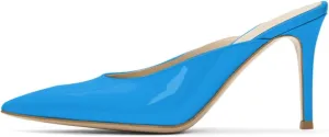 XYD Women High Heels Mules Pointed Toe Slip On Slide Sandals Fashion Dress Slipper Shoes