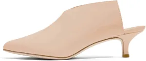 XYD Women Pointed Toe Kitten Mules Low Heels Slip On Pumps Slide Sandals Clog Backless Shoes