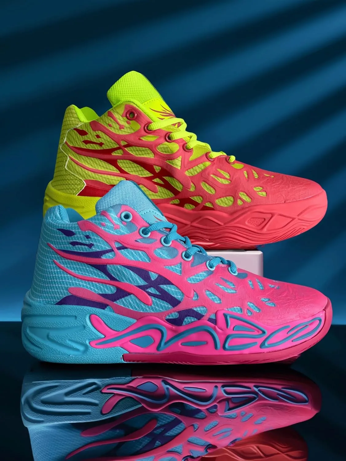 Y2K Basketball Boots Mesh Breathable Fire Stylish Shoes for Sports and Casual Wear with Unique Flame Design Mid-Top Casual Ankle