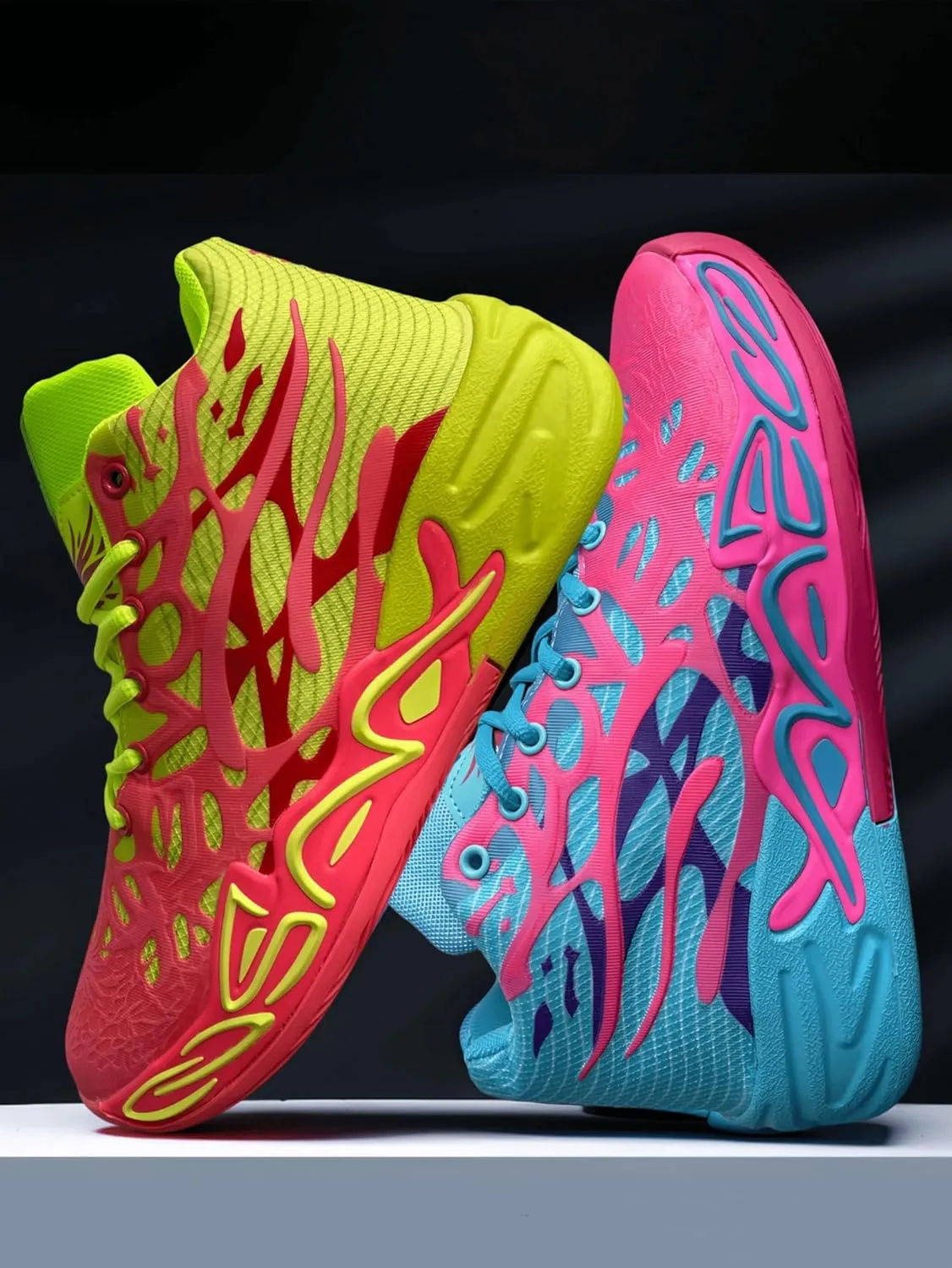 Y2K Basketball Boots Mesh Breathable Fire Stylish Shoes for Sports and Casual Wear with Unique Flame Design Mid-Top Casual Ankle
