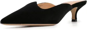 YDN Women Comfort Pointed Closed Toe Mules Low Kitten Heel Slide Loafers Dress Party Office Sandals