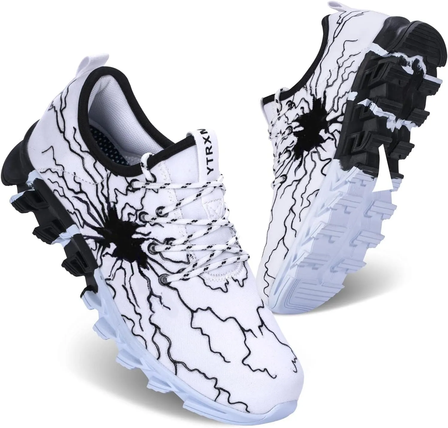 YTRXM Little/Big Boys Running Sneakers Lightweight Slip on Tennis Shoes