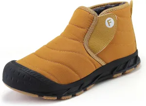 YUKTOPA Winter Snow Boots Slip-on Water Resistant Booties Anti-Slip Lightweight Ankle Boots with Full Fur for Men Women …