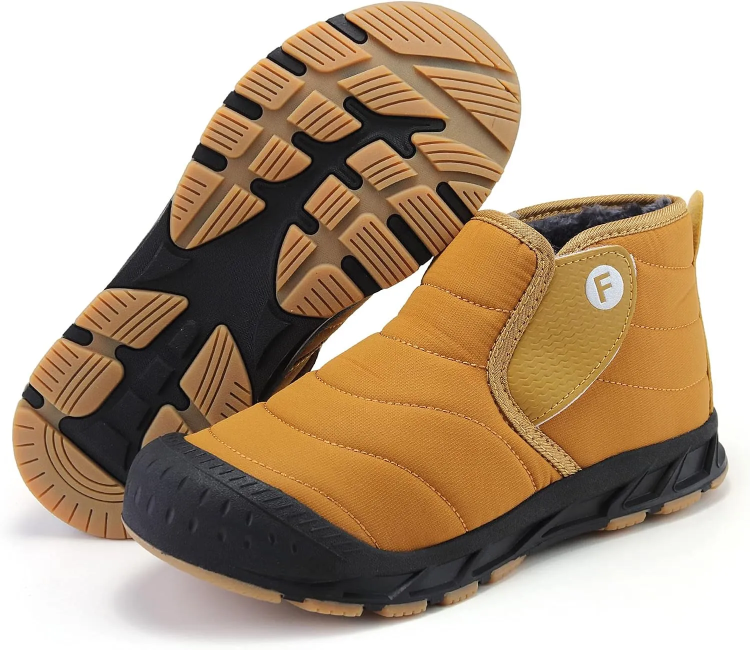 YUKTOPA Winter Snow Boots Slip-on Water Resistant Booties Anti-Slip Lightweight Ankle Boots with Full Fur for Men Women …