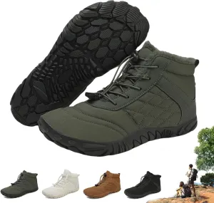 ZJQ 2025 New Winter Footwear Barefoot Shoes Women Men, Wide Toe Hiking Shoes, Non-Slip Waterproof Flexible Outdoor Sneakers