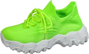 ZSpzx Platform Sneakers for Women Slip On Cushioned Footbed Knit Soft Padded Insole Arch Support Jogging Tennis Shoes Plantar Fasciitis Breathable Comfy Lightweight Daily Wear Shoe