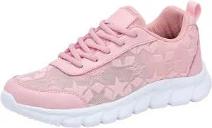 ZSpzx Summer Breathable Sneakers for Women Lace Up Casual Shoes Air Cushioned Orthopedic Non Slip Walking Tennis Sneaker Lightweight Mesh Comfy Plantar Fasciitis Footwear Daily Wear Wedge Shoe