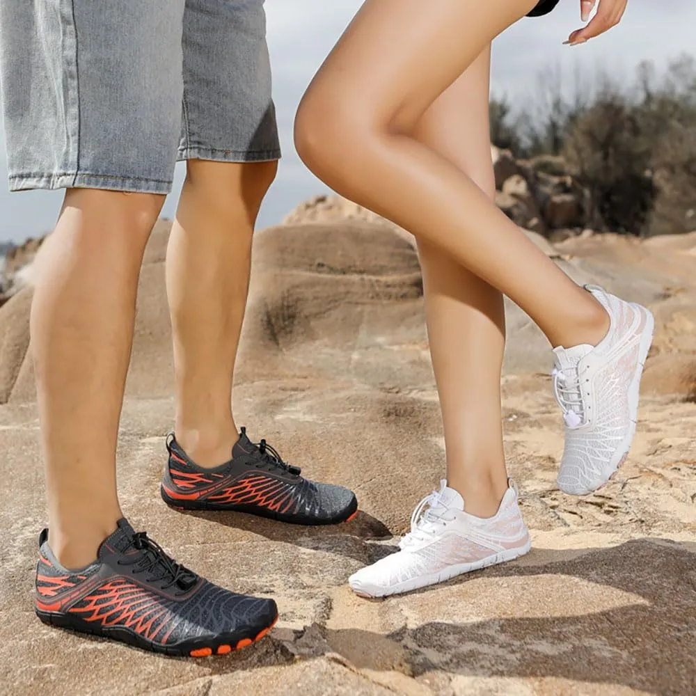 Zureto Hike Barefoot Footwear for Womens Mens, Unisex Waterproof Non-Slip Trail Running Barefoot Shoes Sandals