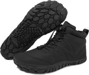 Zureto Hike Winter Footwear Barefoot Shoes Women Men, Autumn Winter Waterproof Wide Toe Box Barefoot Shoes Walking Boots